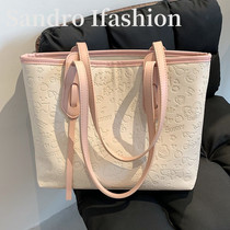 European station 2021 New Fashion large capacity Big bag women bag senior sense shoulder bag soft leather underarm tote bag