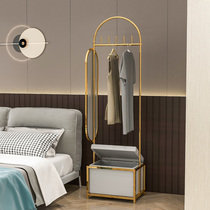 Light lavish hood bed head cabinet with rotatable whole body mirror integrated corner hanging hanger containing cabinet storage changing stool