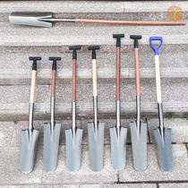 Tree pit field shovel spoon large steel shovel bamboo shoot tree rowan iron catalpa trench thickened multi-functional with tree roots