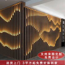 Chinese style stainless steel hanging screen partition wall entrance Simple modern office household living room wrought iron decoration