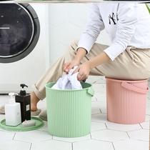 Bathing basket for bathing baskets can be sat plastic bucket stool Handheld bath tub Contained Storage Home Fishing Bucket