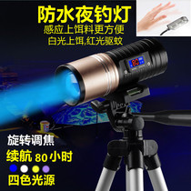 Long Rod Fishing Fishing Light Night Fishing Light Super Bright Waterproof Laser Cannon Bench Fishing Blue Light Floor Lamp Wild Fishing Xenon Lamp