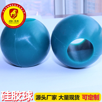 Factory direct sales with through-hole silicone ball industrial grade wear-resistant rubber ball can be expanded can be customized color silicone rubber ball