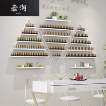 Nail art shelves wall wrought iron shelves sample shelves antique cups small objects products toys cars
