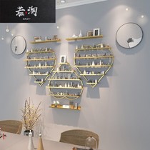 Nail art shelves Wall iron storage rack sample placement rack antique water cup small objects products toy car