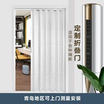 pvc folding door home decoration partition sliding door telescopic invisible track kitchen living room bathroom bathroom balcony