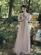 Bridesmaid dress fairy temperament 2020 new autumn girlfriends sisters dress bridesmaid group covering meat and thin wedding evening dress women