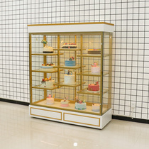Birthday cake model display cabinet spot sample pastry display cabinet glass commercial baking storefront bag display cabinet Rice