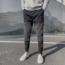 Very fairy pants men's ruffian handsome Korean version of leggings social spirit guy nine pants slim small foot casual pants tide
