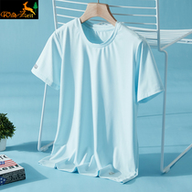 Summer quick-drying short-sleeved womens outdoor elastic breathable T-shirt mens running sports quick-drying sweat absorption 2021 new short-sleeved
