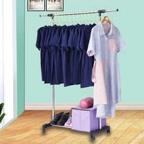 Stainless steel double rod drying rack Stainless steel lifting floor drying rack Outdoor telescopic drying rack factory