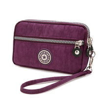 South Korea Large Capacity Womens Style Crosswalk Phone Bag Triple Zip Short Hand Hold Wallet Plus Cotton Zero Wallet