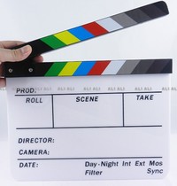 Movie Field Scoreboard Clapping Board Color Strips Black And White Strip Field Scoreboard Acrylic Movie Clapping Board English