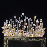 Crown tiara bride wedding wedding dress accessories ETE brand atmosphere zircon crown wedding and makeup dinner