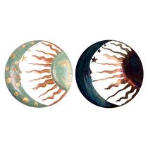 Sun Moon Wall Decoration Waterproof Durable Metal Sun And Cr