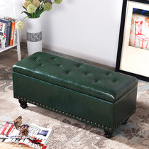 Nordic clothing store shoe stool shoe cabinet door multifunctional storage storage sofa stool rectangular fitting room stool
