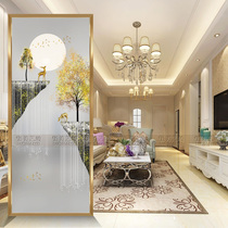 Simple screen partition Living room light luxury entrance glass bathroom wet and dry separation Net red decoration block small apartment type