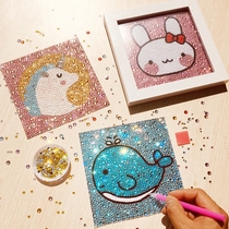 Diamond painting children handmade diy cartoon girl kindergarten toy Childrens Day gift small gift