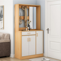 Household shoe cabinet locker with hanger integrated multifunctional Locker shoe rack into the door porch cabinet with mirror