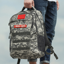  Wolfstone outdoor military camouflage tactical camouflage backpack mens large-capacity hiking mountaineering bag Student camouflage bag