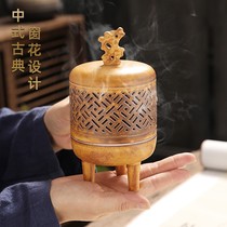 Ceramic incense burner home sandalwood agarwood Tower incense pan incense incense oven antique thread incense insert Zen aroma lavender