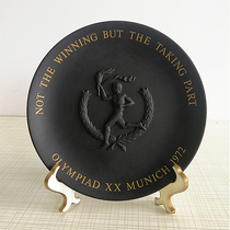 wedgwood1972 year black ceramic decorative plate European collection boutique pendulum ornaments handicraft gift
