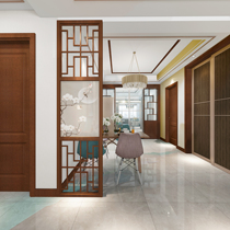 New Chinese-style screen partition Entrance living room brake small household decoration Solid wood screen modern and simple