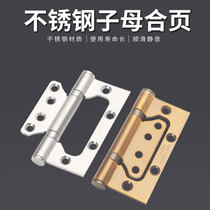 4 inch thick stainless steel female hinge free slotting silent bearing 5 inch folding hinge door wooden door folding hinge
