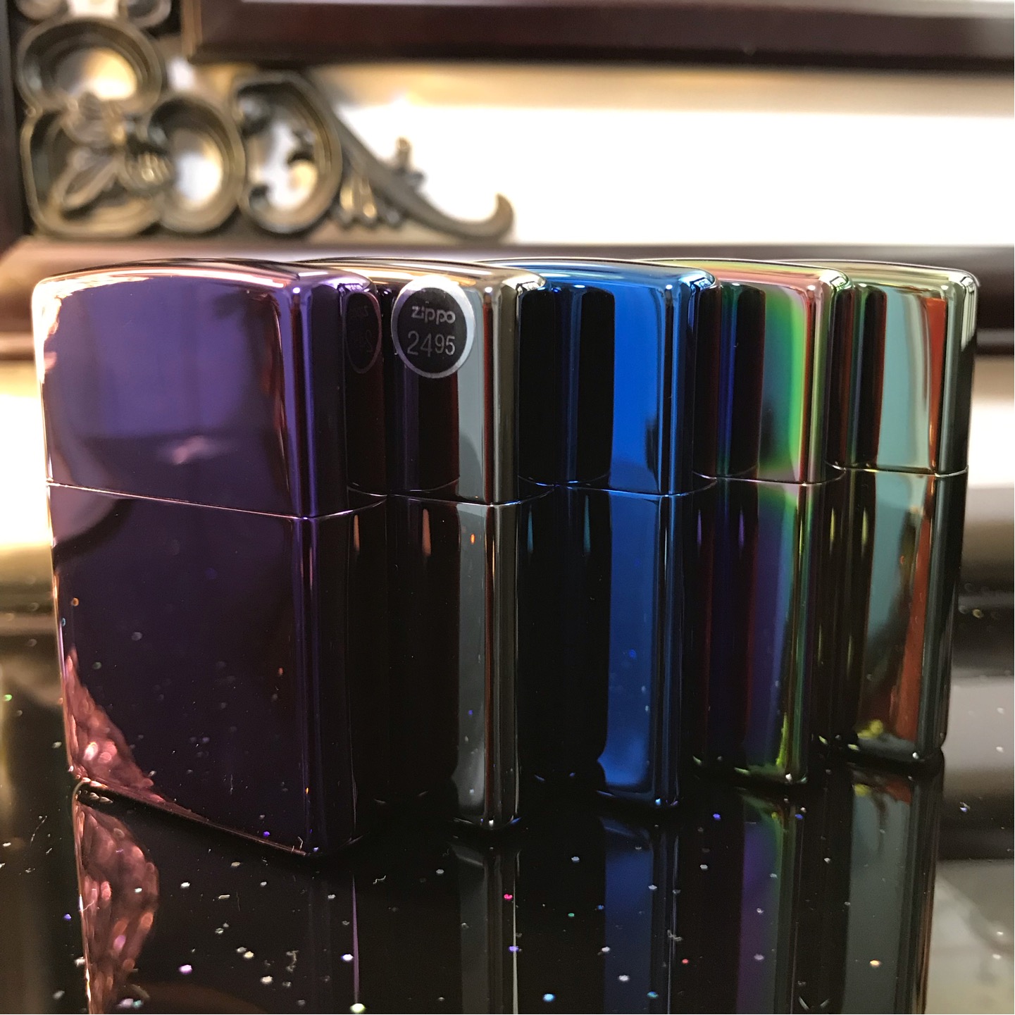 Zippo Zippo kerosene lighter original blue Ice Purple Ice Black Ice Green Ice gift genuine men women