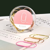 Cute fat Big Paperclip bookmarks rose gold metal paper clip office storage Golden creative hand account clip