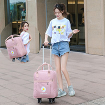 New backpack type trolley bag short-distance luggage bag men and women travel bag student Net red waterproof lightweight cloth bag bag
