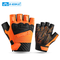 INBIKE summer half finger riding gloves mountain road bike men and women short finger thick palm pad equipment