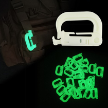 D Buckle Noctilucent Buckle Tactical Quick Demolition Press Outdoor Function Accessories Square Ring Buckle Backpack Molle Hook
