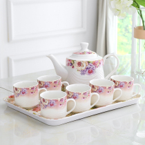 Nordic ceramic teacup water Cup household set living room cup water fixture heat-resistant teapot cold Kettle tea set