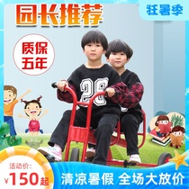 Kindergarten tricycle childrens two-seater with two children double bucket toy baby carriage early childhood education pedal bicycle