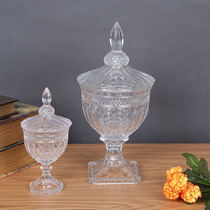 European Glass Candy Jar New Glass Candy Jar Creative Dessert Decoration Storage Jar Craft Ornament