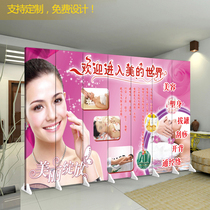 Beauty salon screen partition health club room shelter bed with folding mobile simple modern fashion fabric wall