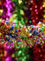 Golden silk flower performance kindergarten childrens day classroom decoration ribbon cutting pink student decoration strip