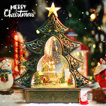 Christmas decorations Music Box Crystal Ball Floating Snowflake Send Girl Birthday Gift Boxer Snowman Christmas Tree