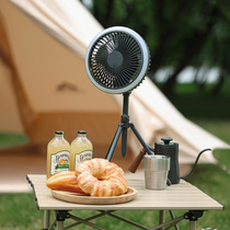 Outdoor Camping Fan Hostel Office Portable Mute Tripod Desktop Little Fan Camping Fan Camping Fan