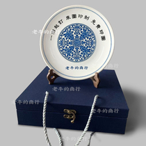 Custom photo gift plate Bone China Phnom penh decoration award plate commemorative event ceramic plate decoration custom logo