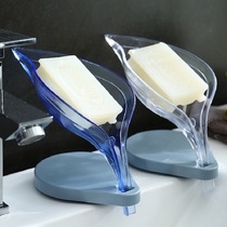 Punch-free leaf soap box bathroom creative suction cup soap box drain soap box rack leaf laundry soap box
