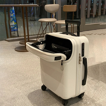 20 inch small suitcase front opening design new pull lever case multifunction male and female universal password box coded lock