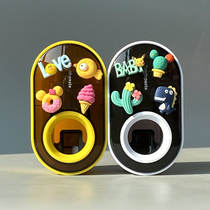  Childrens automatic toothpaste squeezer Baby student manual squeezing toothpaste holder creative cute cartoon lazy toothbrush holder