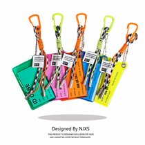  2021 new ins niche female transparent small and thin bus card bag student meal card ID work card cover