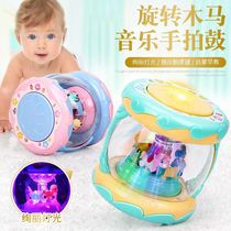 Childrens toy Mini Hand Drum Baby 0-6-8-12 months music early education puzzle baby rotating clap drum