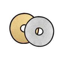 Hollow reflector gold silver and white reflector portable with two-in-one SLR camera