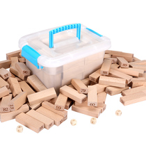 Childrens intellectual layered high digital building blocks tower parent-child table game balance stacked music toys stacked wood