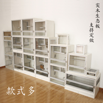 Squirrel hamster Chinchow dog cat iron cage wooden cabinet cage ecological Board ice nest stainless steel mesh Villa non-acrylic cage