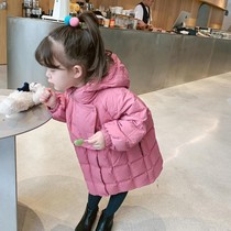 Girls long cotton-padded clothes 2020 new winter children thick down cotton clothes foreign women baby coat tide